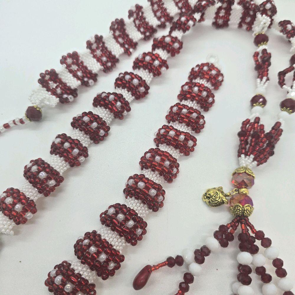 Set of Orishas Pulsera and Collar with Beads and Tassels for Traditional Wear - Imagen 8