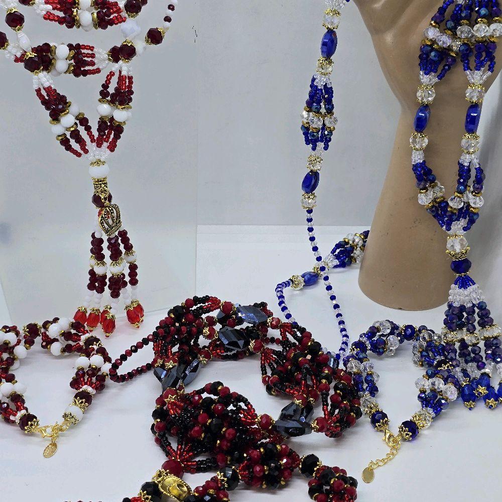 Set de pulsera y collar en estilo traditional para Orishas