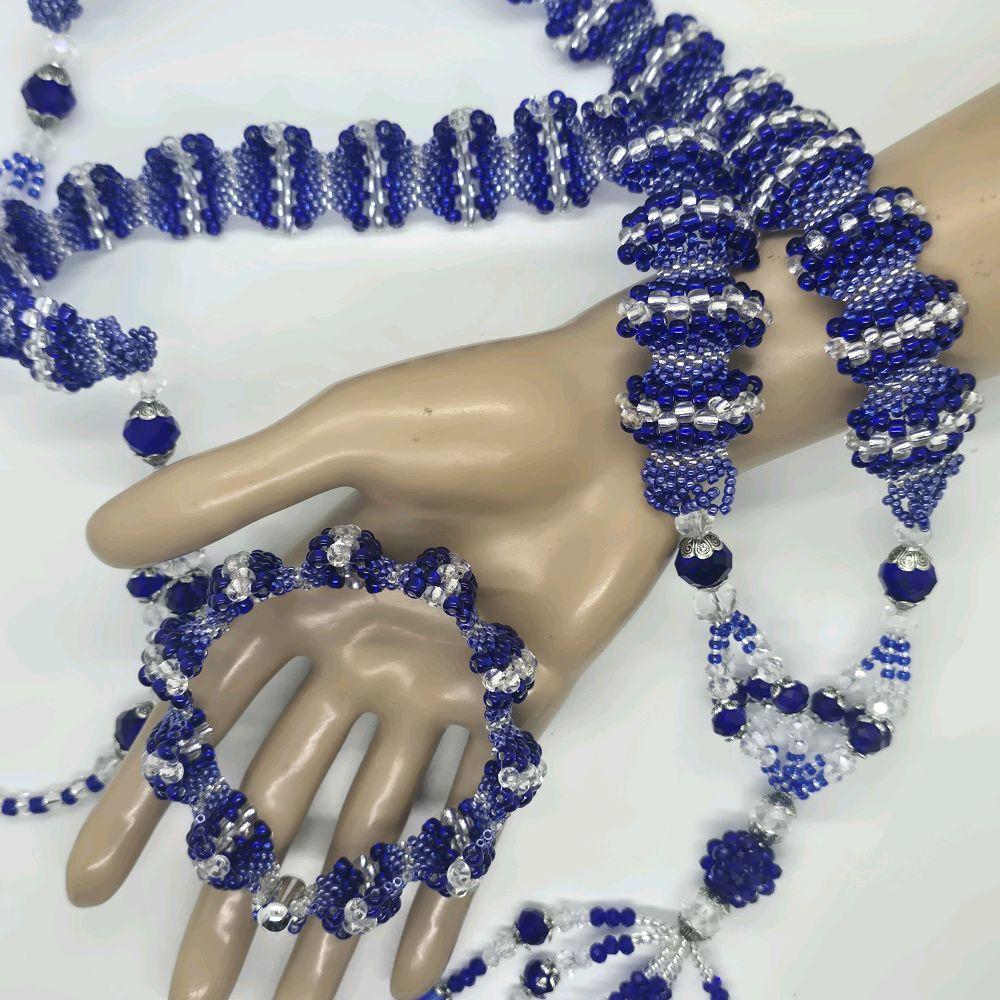 Set of Orishas Pulsera and Collar with Beads and Tassels for Traditional Wear - Imagen 4