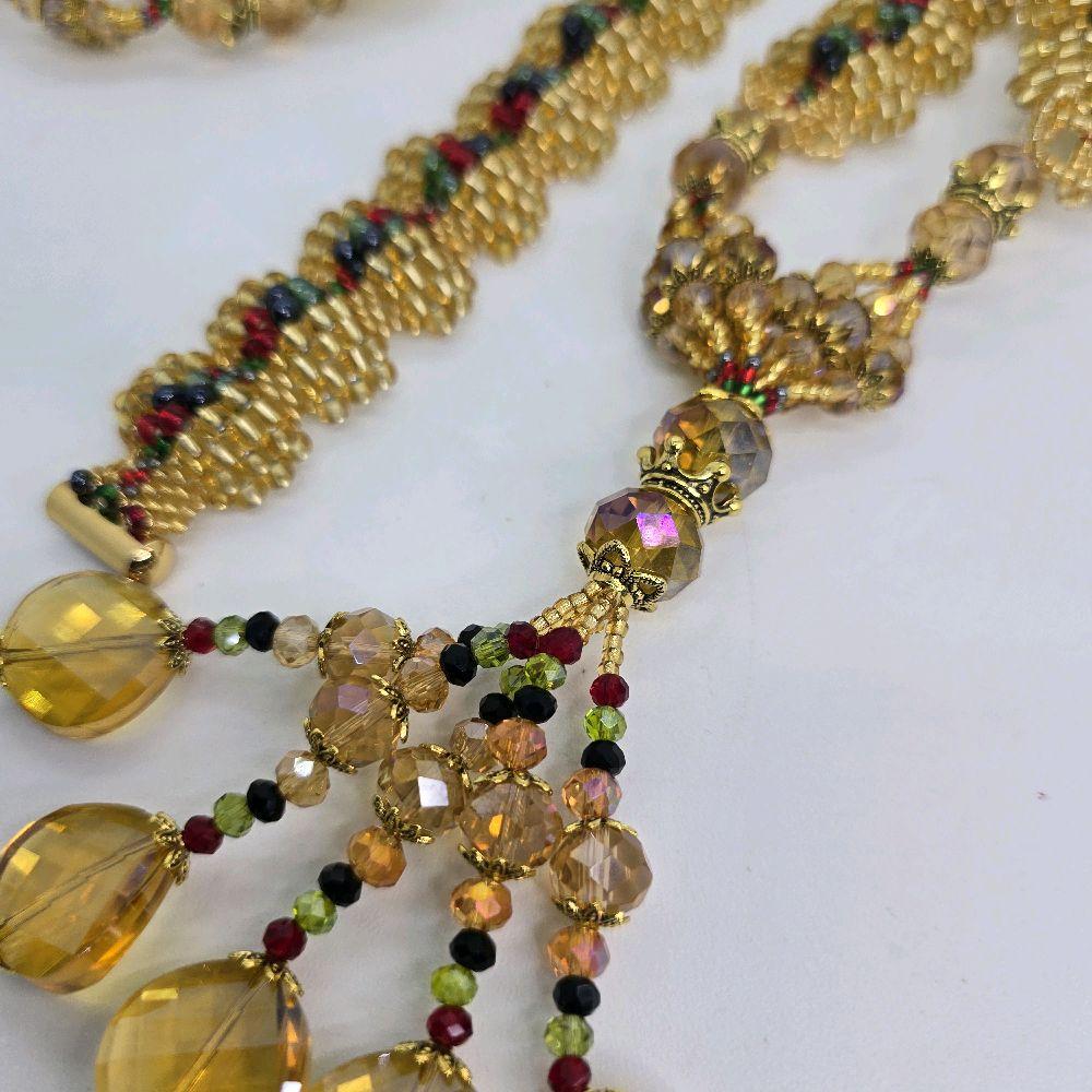 Set of Orishas Pulsera and Collar with Beads and Tassels for Traditional Wear - Imagen 6