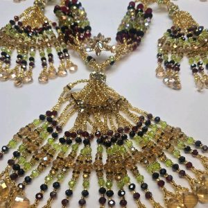 Orisha Collar de Mazo for Sopera Oshun Ibu Koke - Colorful Beaded Design with Gold Accents