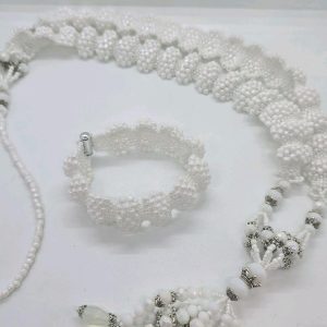 Orisha Chango/ Obatala Set de Collar y Pulsera - Elegant Design for Versatile Wear