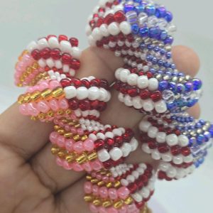 Orisha Chango Beaded Bracelet Set for Orisha Chango enthusiasts